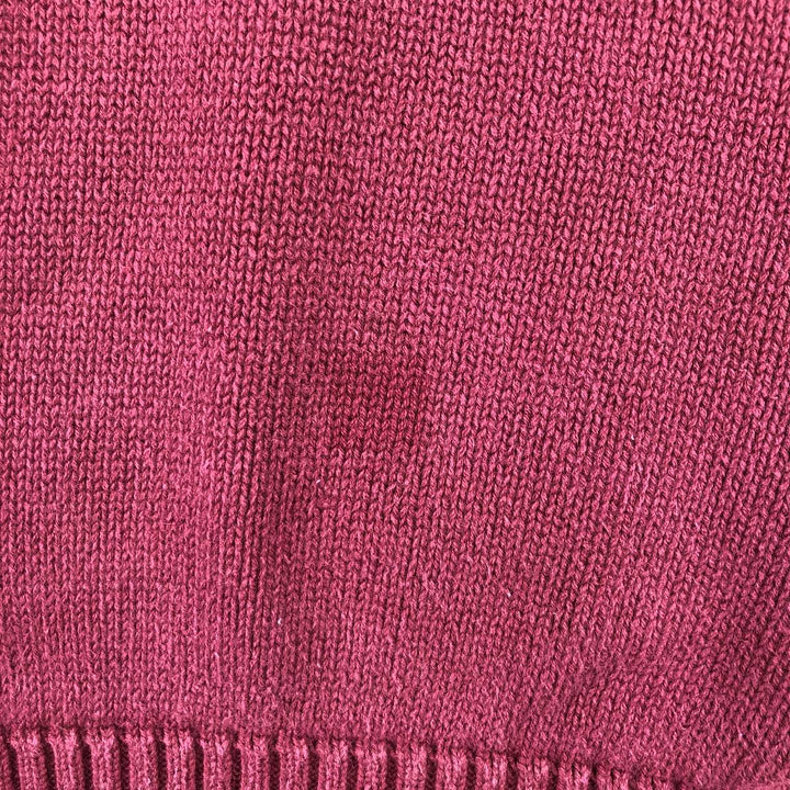 90'S GAP Old Gap V-neck cotton knit sweater, men's size S, vintage cotton burgundy type Vintage Second Hand