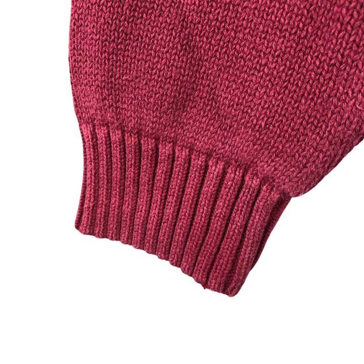 90'S GAP Old Gap V-neck cotton knit sweater, men's size S, vintage cotton burgundy type Vintage Second Hand
