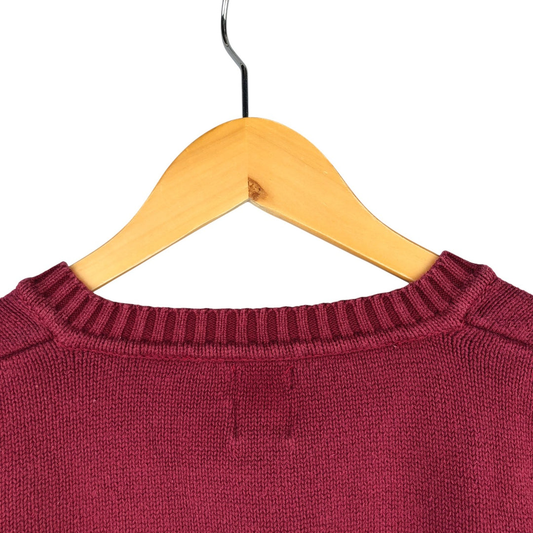 90'S GAP Old Gap V-neck cotton knit sweater, men's size S, vintage cotton burgundy type Vintage Second Hand