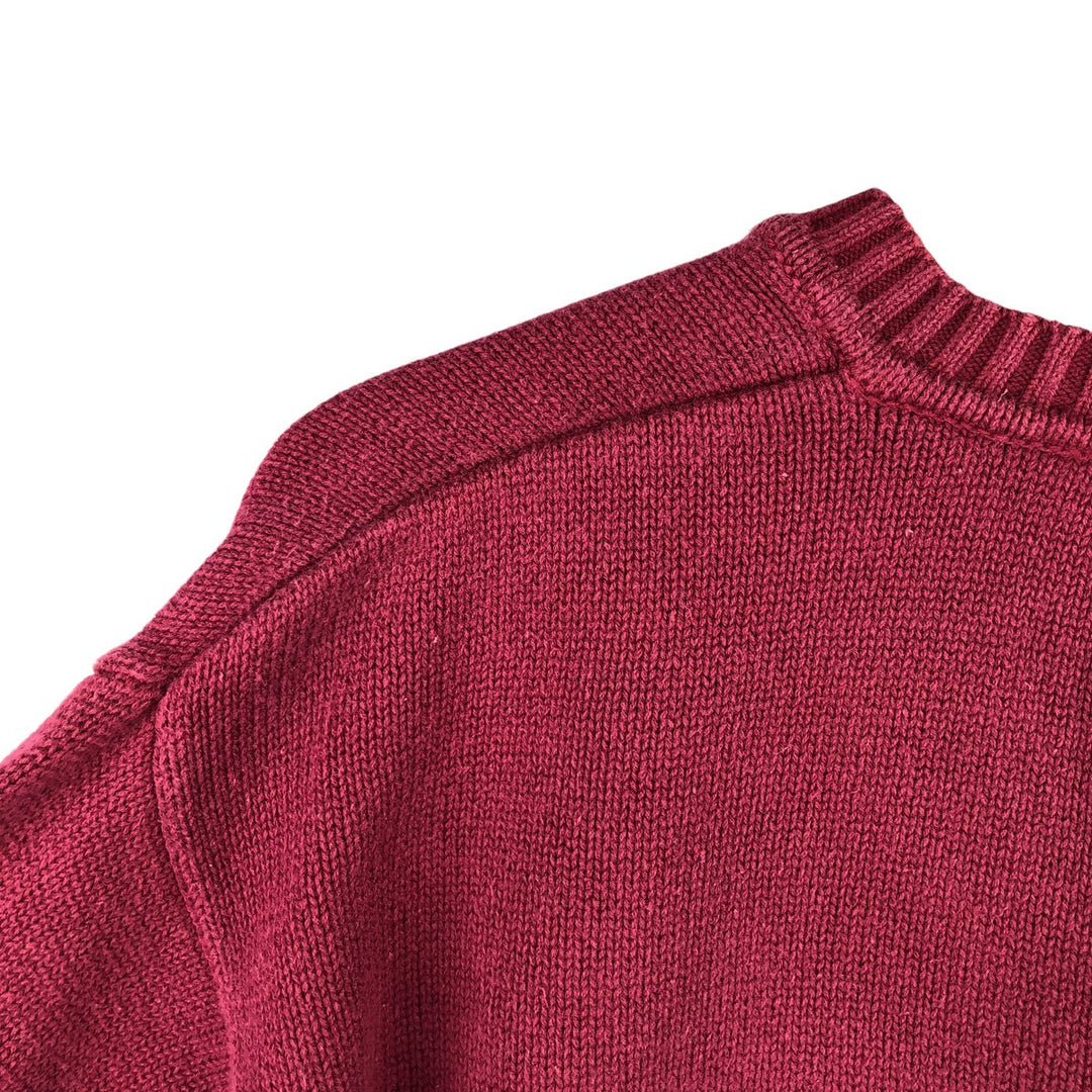 90'S GAP Old Gap V-neck cotton knit sweater, men's size S, vintage cotton burgundy type Vintage Second Hand
