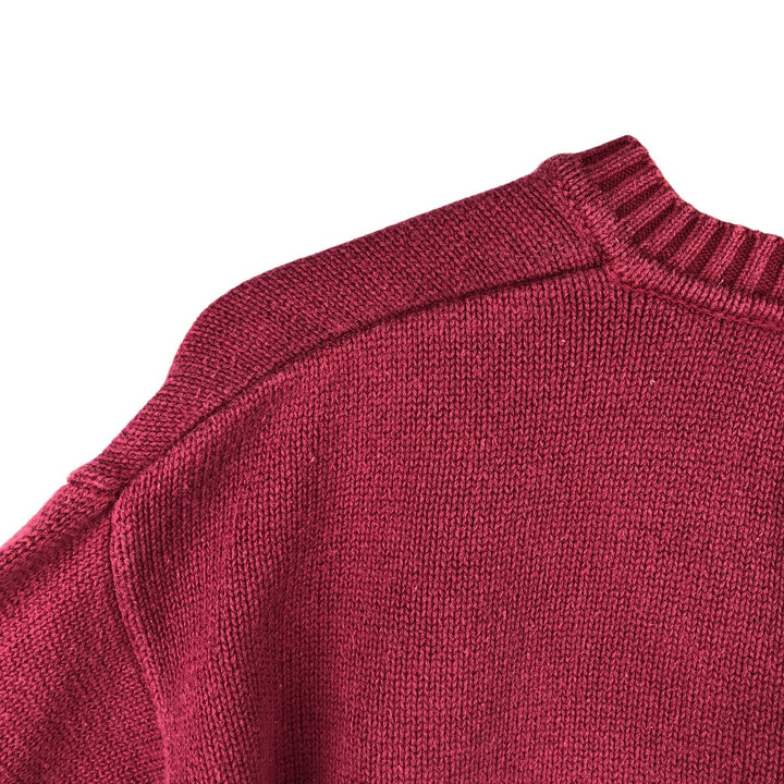 90'S GAP Old Gap V-neck cotton knit sweater, men's size S, vintage cotton burgundy type Vintage Second Hand