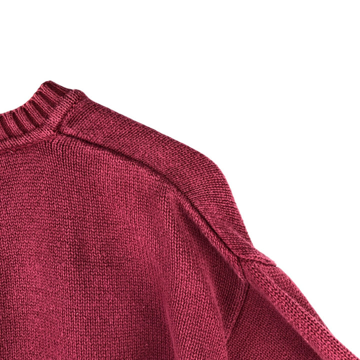 90'S GAP Old Gap V-neck cotton knit sweater, men's size S, vintage cotton burgundy type Vintage Second Hand