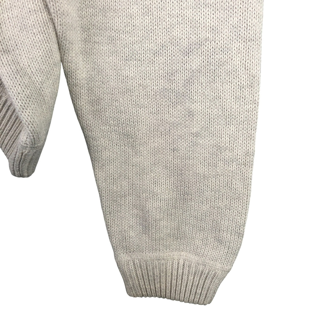 Eddie Bauer Cotton Knit Sweater, Men's Size L cotton ivory Vintage Second Hand