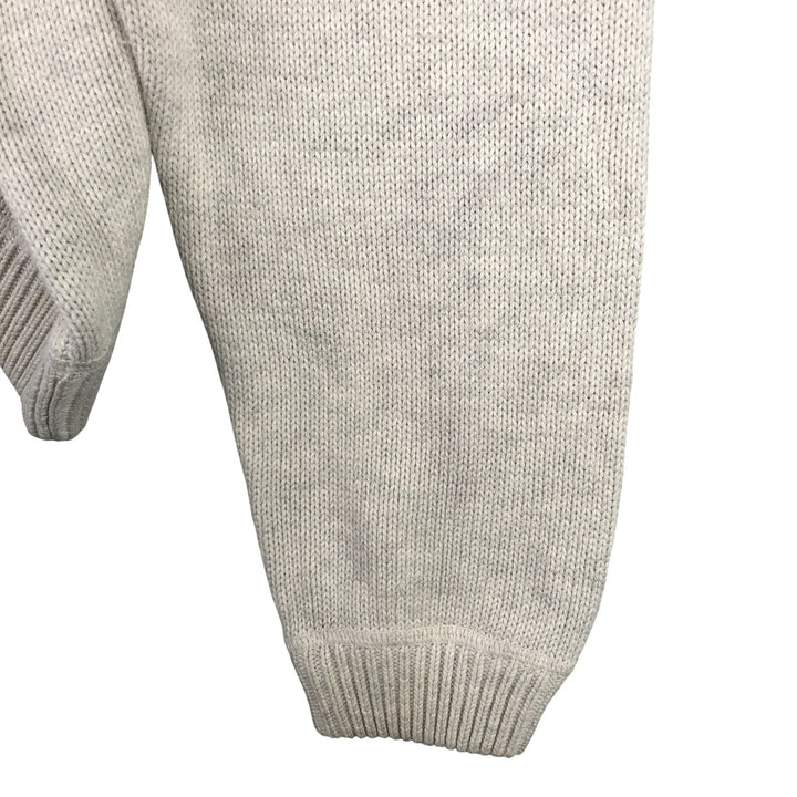 Eddie Bauer Cotton Knit Sweater, Men's Size L cotton ivory Vintage Second Hand