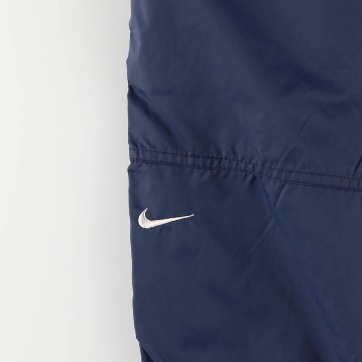 90'S Nike Nylon Pants, Rustling Pants, Women's Size L, Vintage Nylon navy blue type Vintage Second Hand
