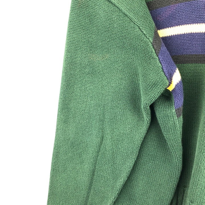 Ralph Lauren POLO by Ralph Lauren V-neck cotton knit sweater, men's size XXL cotton Green type dark green Vintage Second Hand