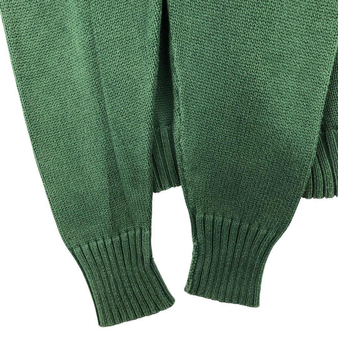 Ralph Lauren POLO by Ralph Lauren V-neck cotton knit sweater, men's size XXL cotton Green type dark green Vintage Second Hand