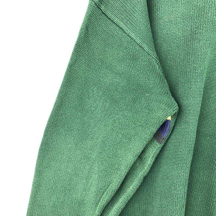Ralph Lauren POLO by Ralph Lauren V-neck cotton knit sweater, men's size XXL cotton Green type dark green Vintage Second Hand