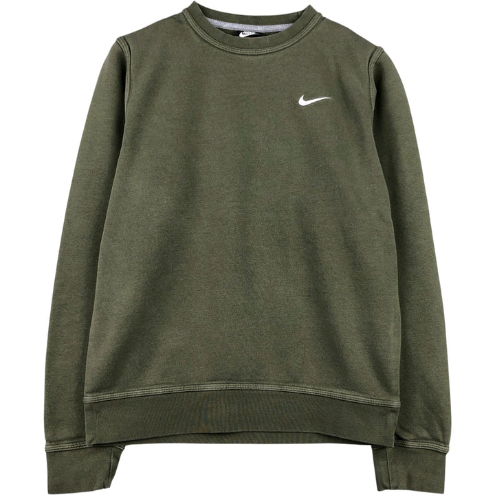 Nike One-Point Logo Sweatshirt, Men's Size Small cotton Khaki type Vintage Second Hand