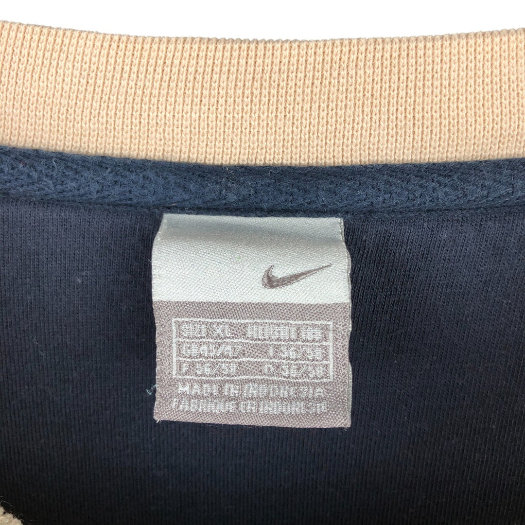 2000'S Nike logo sweatshirt, men's size XL cotton Beige type Vintage Second Hand