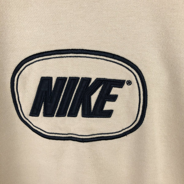 2000'S Nike logo sweatshirt, men's size XL cotton Beige type Vintage Second Hand