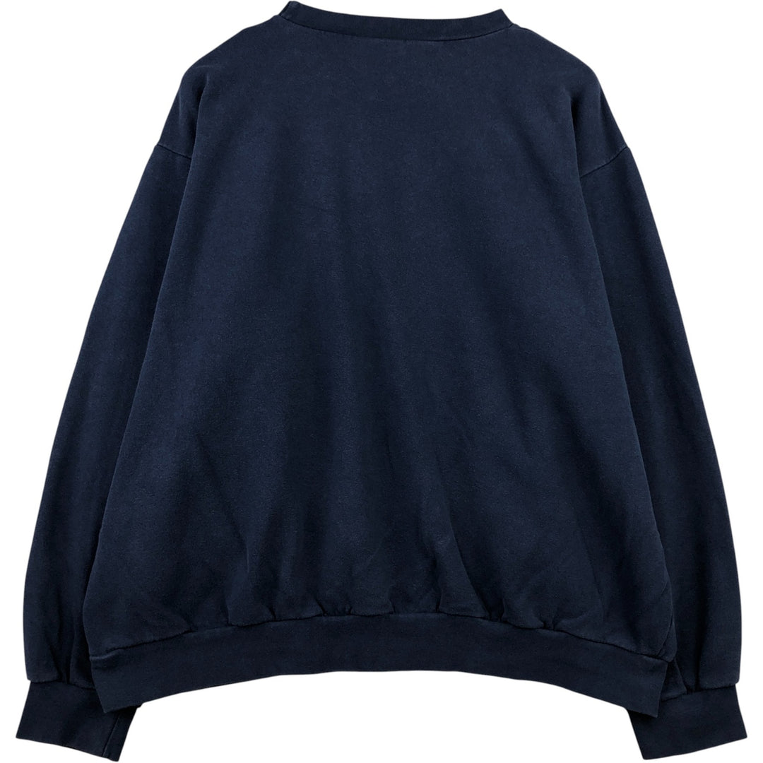 2000'S Nike logo sweatshirt, men's size XL cotton navy blue type Vintage Second Hand