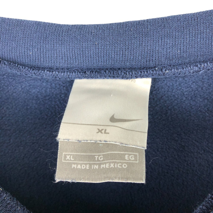 2000'S Nike logo sweatshirt, men's size XL cotton navy blue type Vintage Second Hand