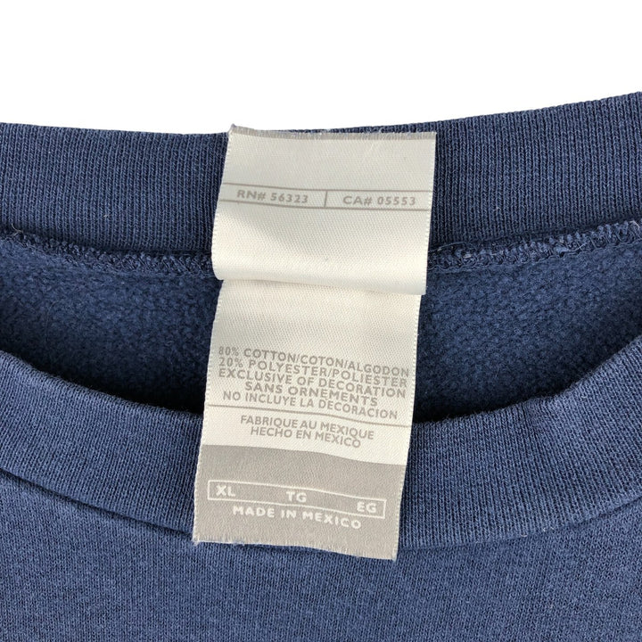 2000'S Nike logo sweatshirt, men's size XL cotton navy blue type Vintage Second Hand