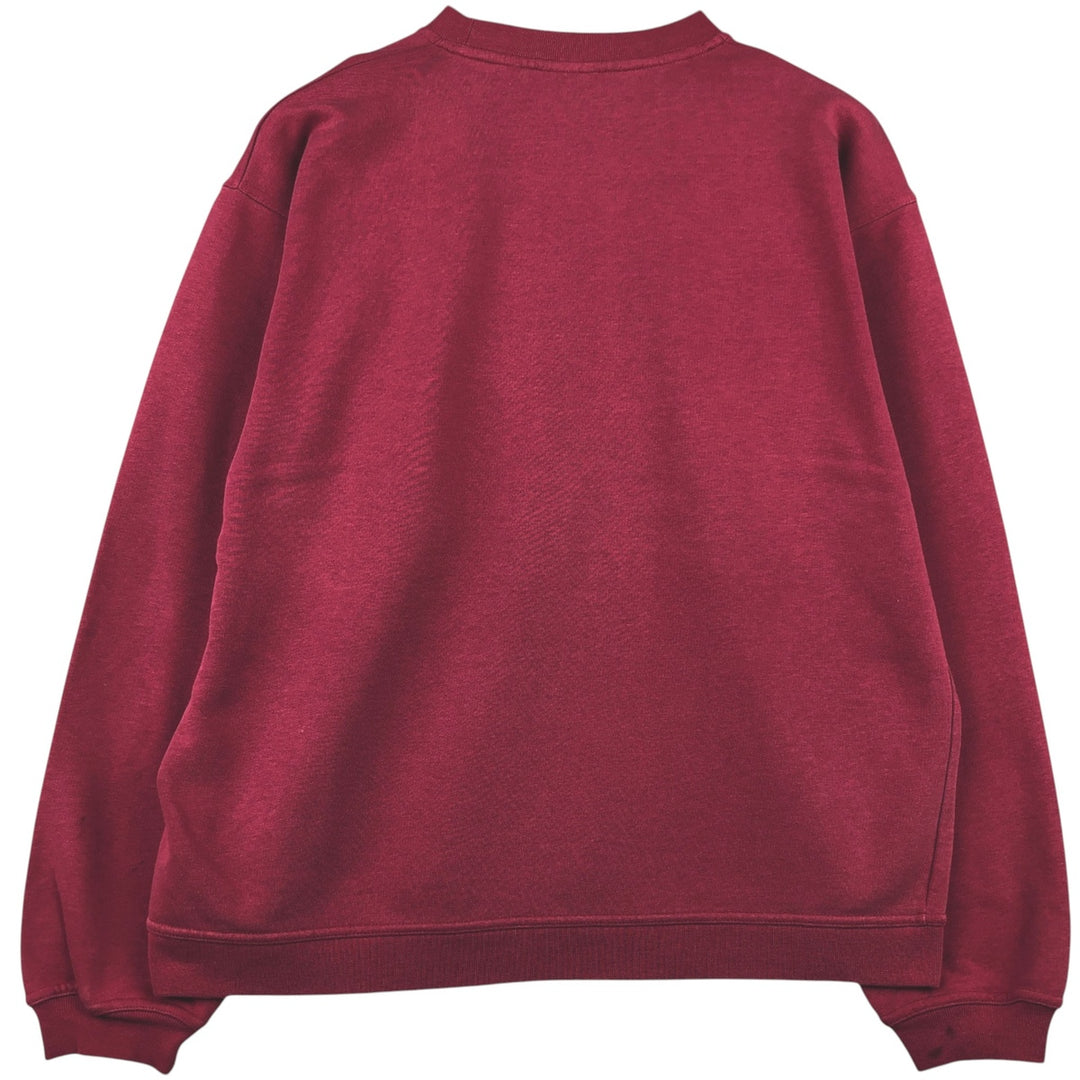 Vintage 90'S QUIKSILVER logo sweatshirt, made in Portugal, men's size L cotton burgundy type Vintage Second Hand