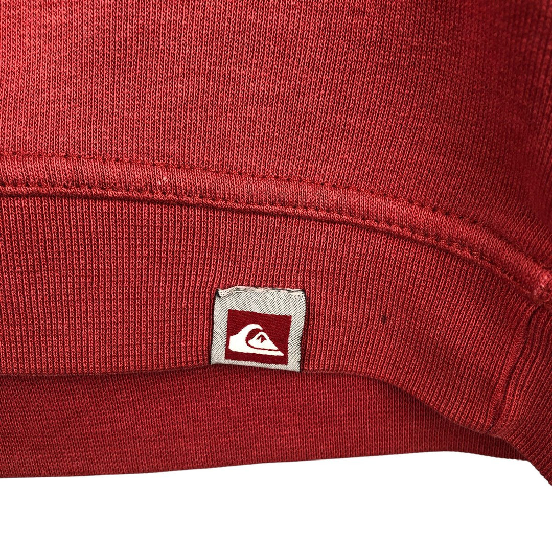 Vintage 90'S QUIKSILVER logo sweatshirt, made in Portugal, men's size L cotton burgundy type Vintage Second Hand