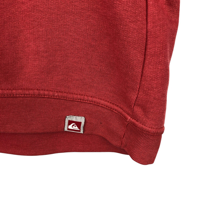Vintage 90'S QUIKSILVER logo sweatshirt, made in Portugal, men's size L cotton burgundy type Vintage Second Hand