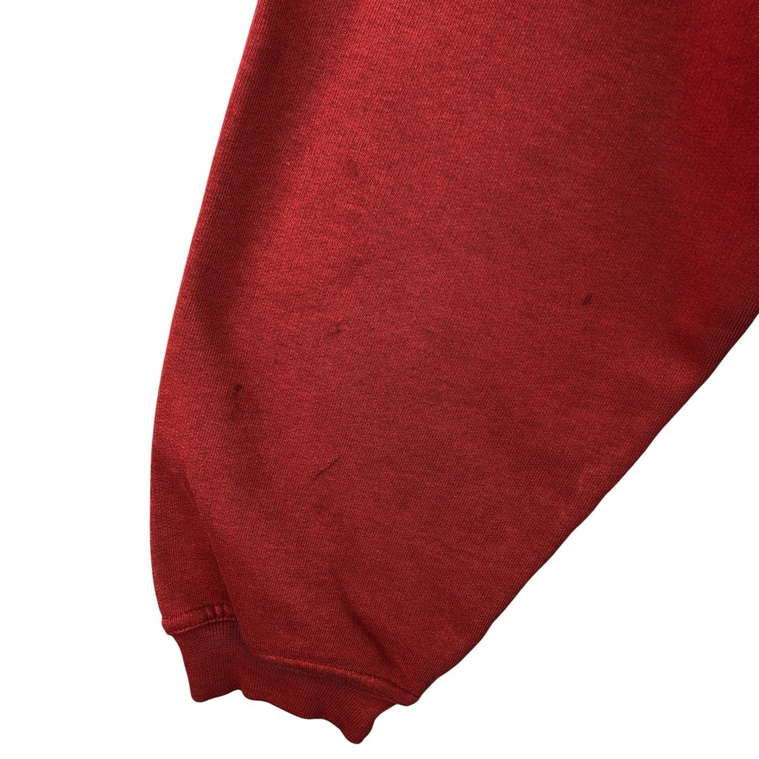 Vintage 90'S QUIKSILVER logo sweatshirt, made in Portugal, men's size L cotton burgundy type Vintage Second Hand