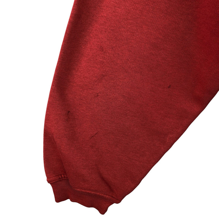 Vintage 90'S QUIKSILVER logo sweatshirt, made in Portugal, men's size L cotton burgundy type Vintage Second Hand