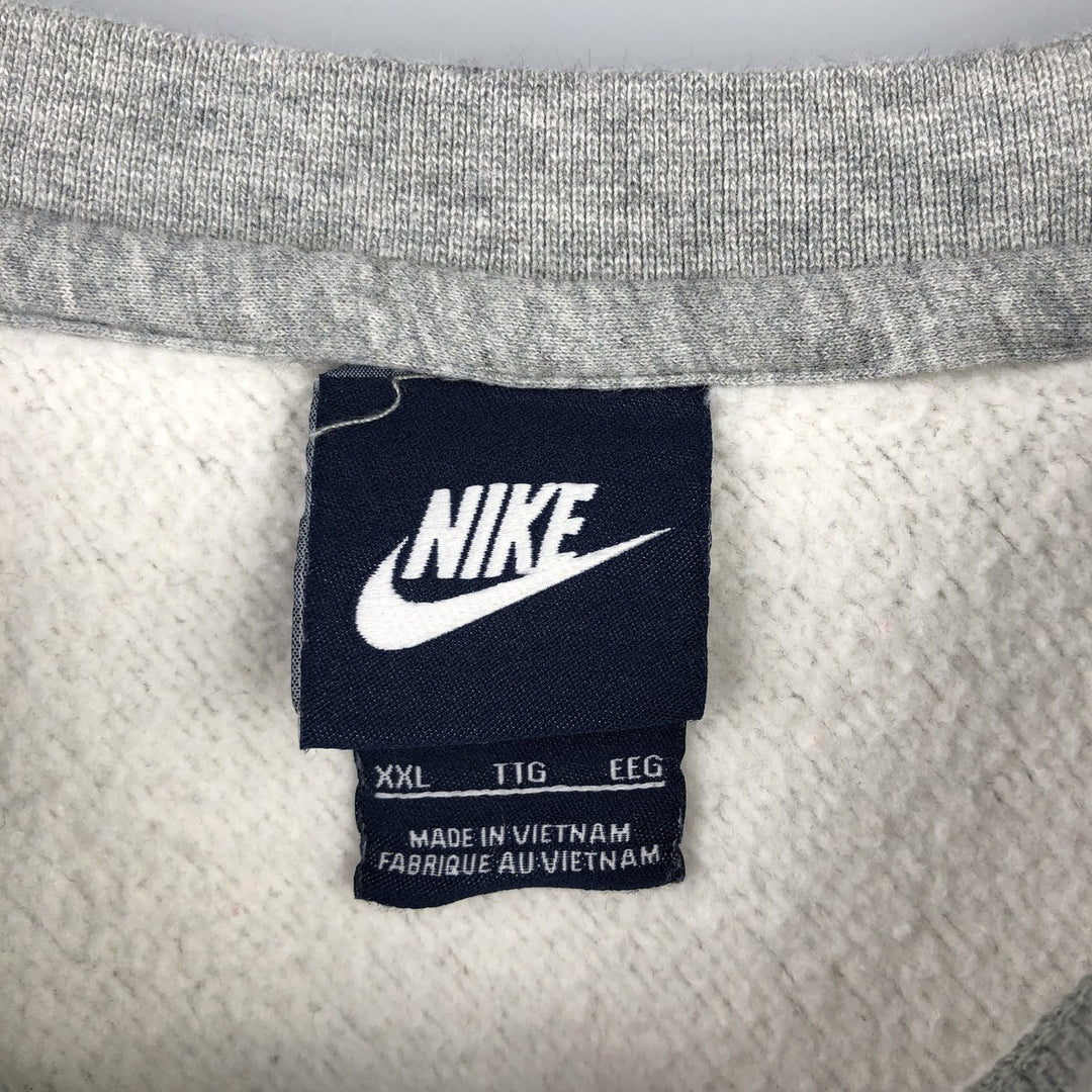Nike One Point Logo Sweatshirt, Trainer, Men's XXL cotton gray type Vintage Second Hand