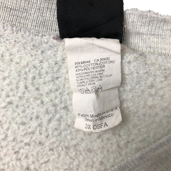 90'S Disney Mickey Mouse and Minnie Mouse Oversized Character Sweatshirt, Made in USA cotton gray type Vintage Second Hand
