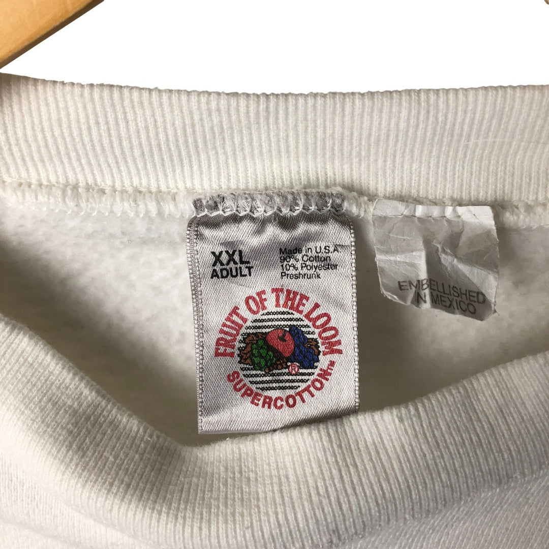 90'S Fruit of the Loom Looney Tunes Tweety Character Sweatshirt, Made in USA cotton white type Vintage Second Hand