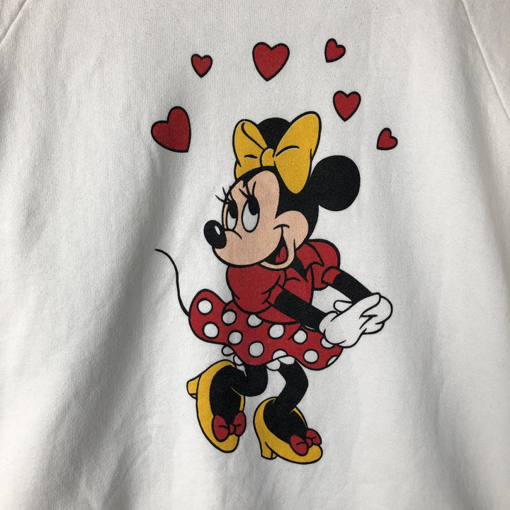 Vintage 1980'S Disney Minnie Mouse character sweatshirt, Made in USA, Men's Size L cotton white type Vintage Second Hand