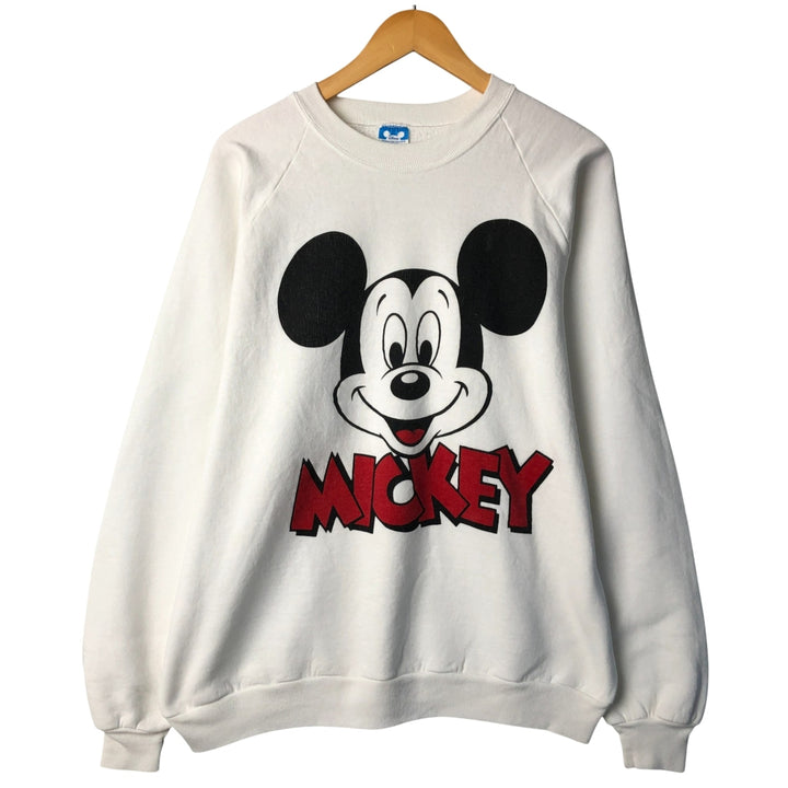 Vintage 1980'S Disney Mickey Mouse character sweatshirt, Made in USA, Men's Size L cotton white type Vintage Second Hand