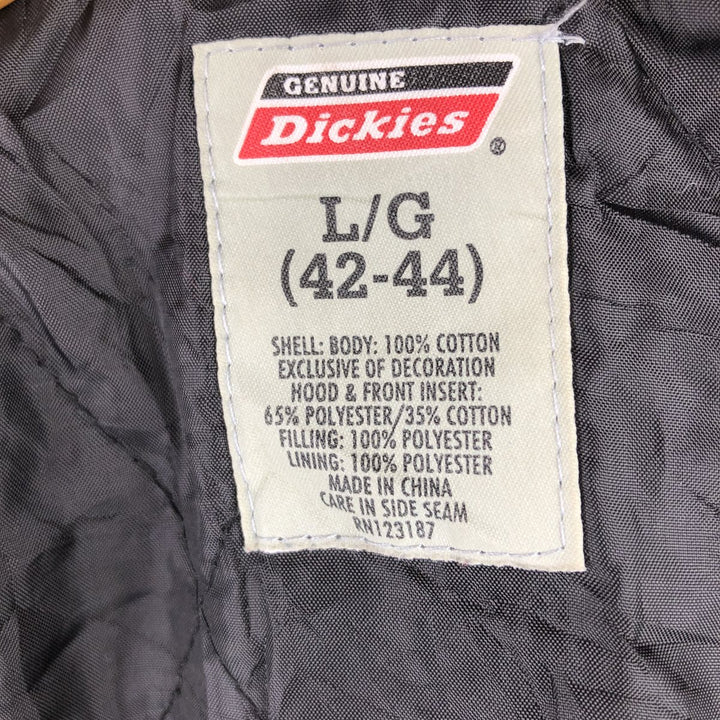 Dickies Long Sleeve Hooded Heavy Flannel Check Shirt Jacket, Men's Size L cotton black type Vintage Second Hand