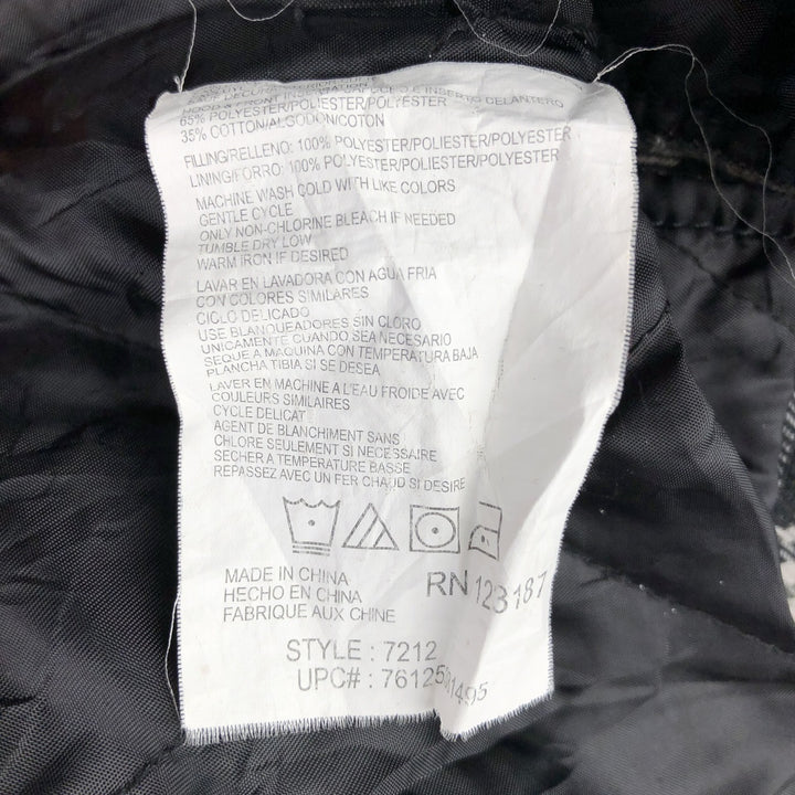Dickies Long Sleeve Hooded Heavy Flannel Check Shirt Jacket, Men's Size L cotton black type Vintage Second Hand