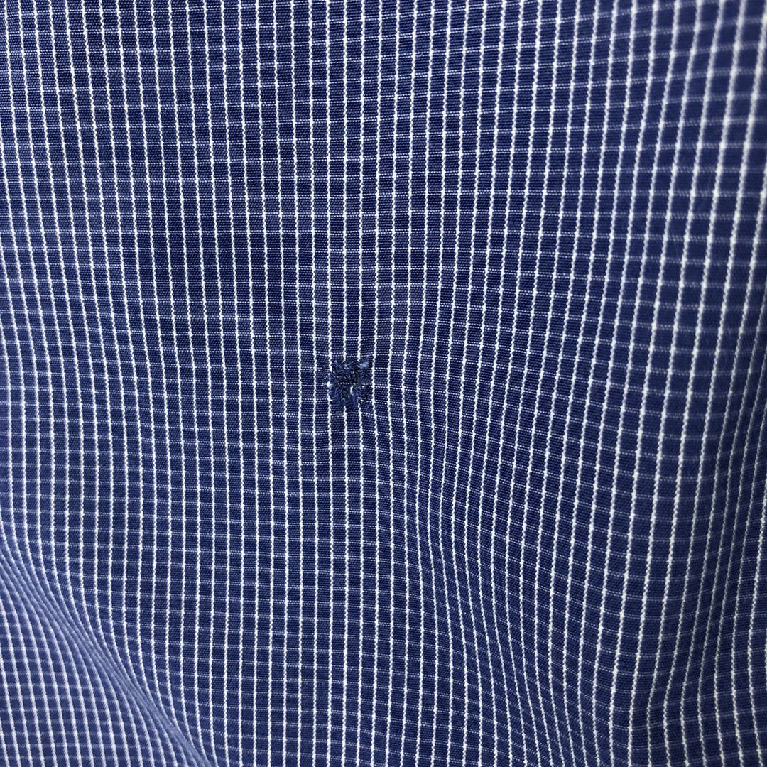 Ralph Lauren BLAKE long sleeve button down check shirt, men's XL size cotton blue type Vintage Second Hand