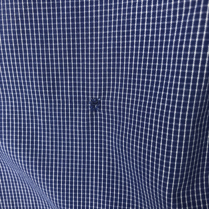 Ralph Lauren BLAKE long sleeve button down check shirt, men's XL size cotton blue type Vintage Second Hand