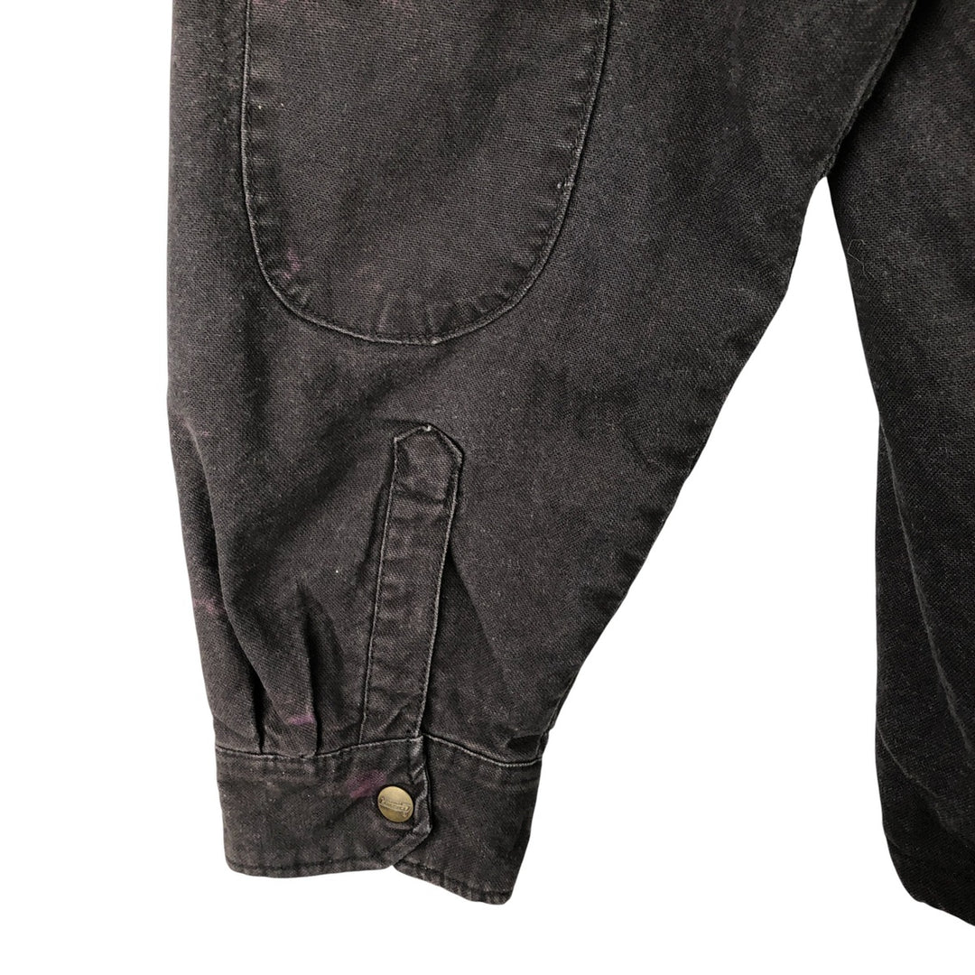 Dickies padded long-sleeved work shirt jacket, men's size XL cotton black type Vintage Second Hand