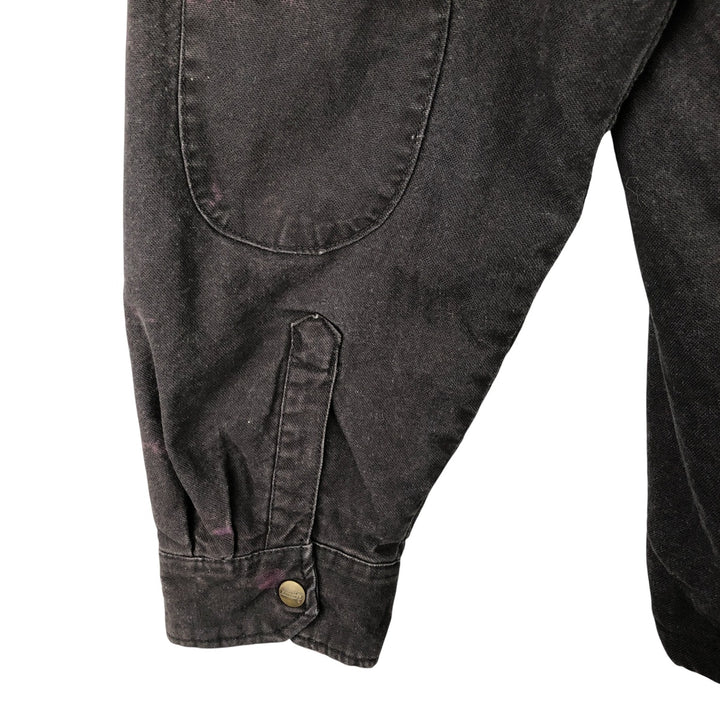 Dickies padded long-sleeved work shirt jacket, men's size XL cotton black type Vintage Second Hand