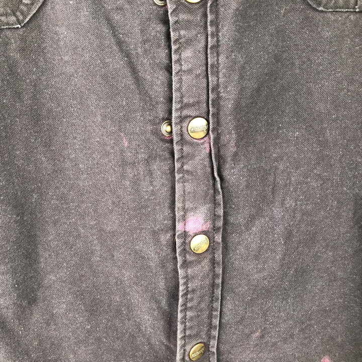 Dickies padded long-sleeved work shirt jacket, men's size XL cotton black type Vintage Second Hand