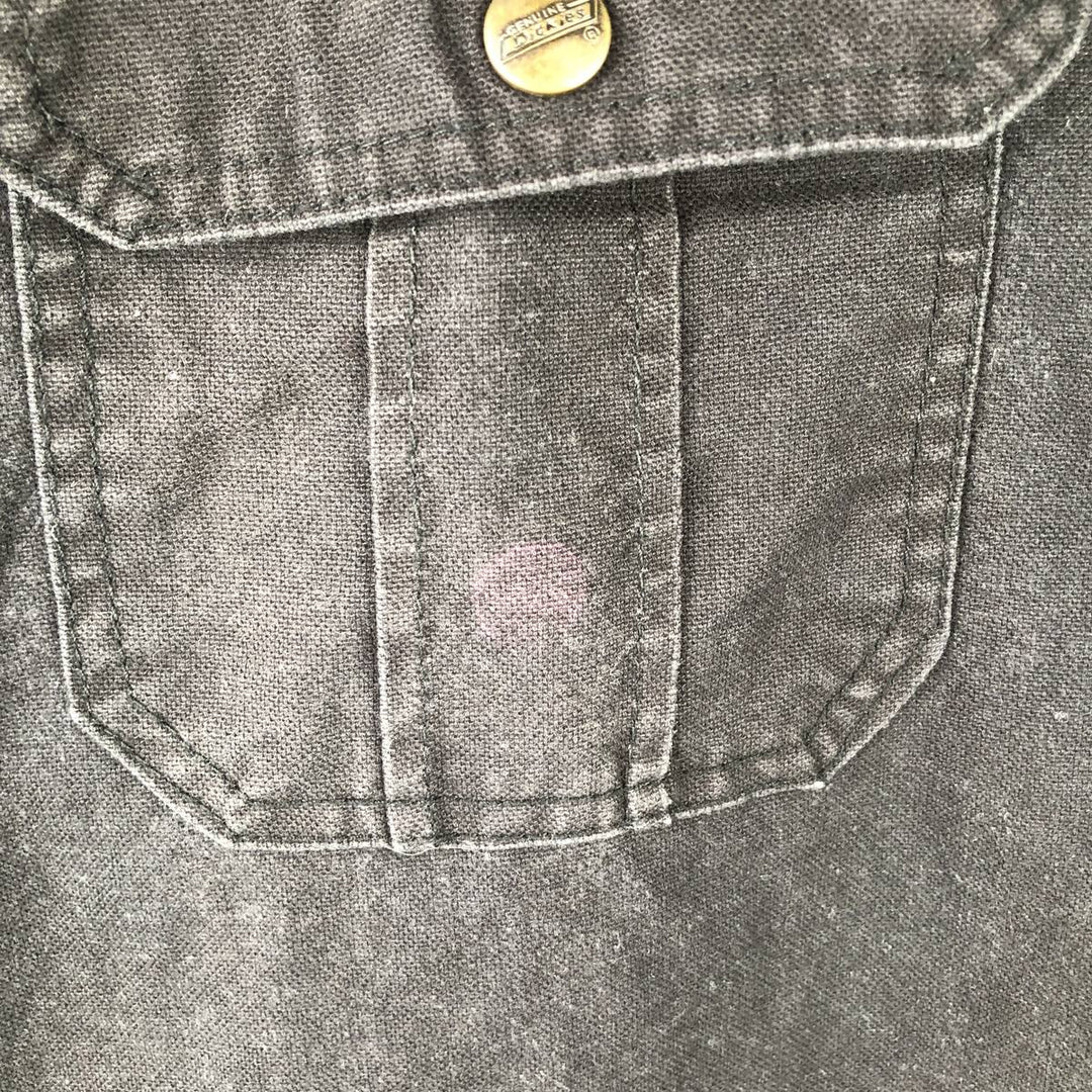Dickies padded long-sleeved work shirt jacket, men's size XL cotton black type Vintage Second Hand
