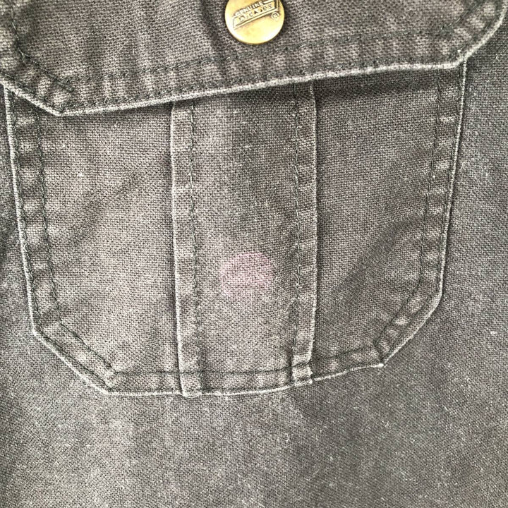 Dickies padded long-sleeved work shirt jacket, men's size XL cotton black type Vintage Second Hand