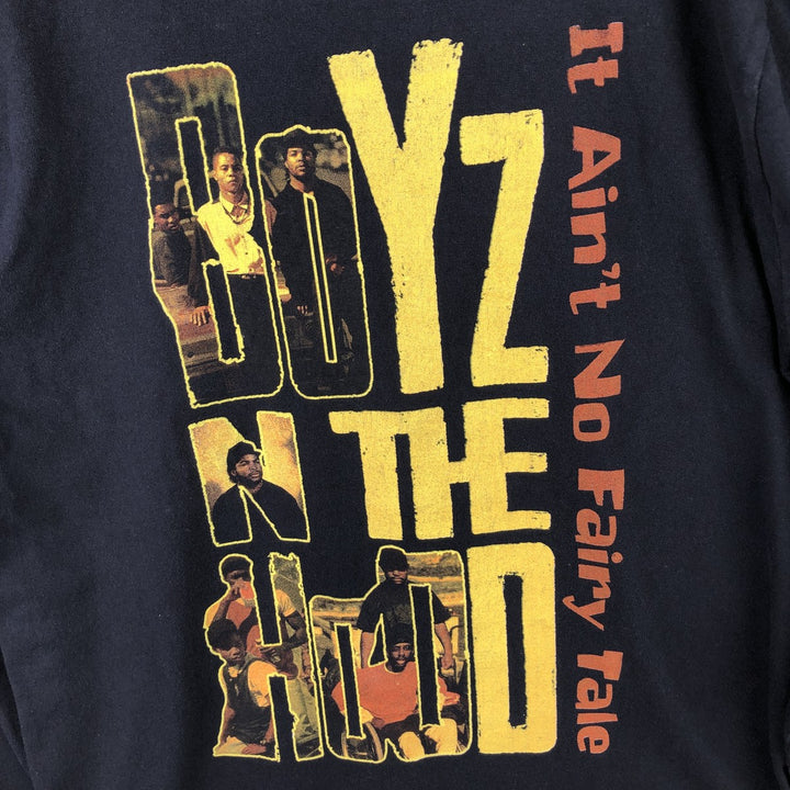 BOYZ N THE HOOD Movie Long Sleeve T-Shirt, Men's Size L cotton black type Vintage Second Hand