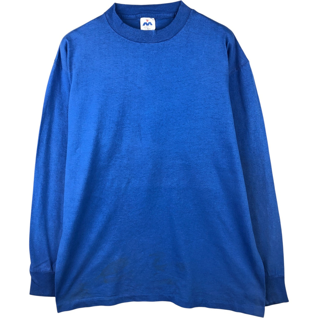 90'S Majestic Long Sleeve T-Shirt, Made in USA, Men's Size XL, Vintage cotton blue type Vintage Second Hand