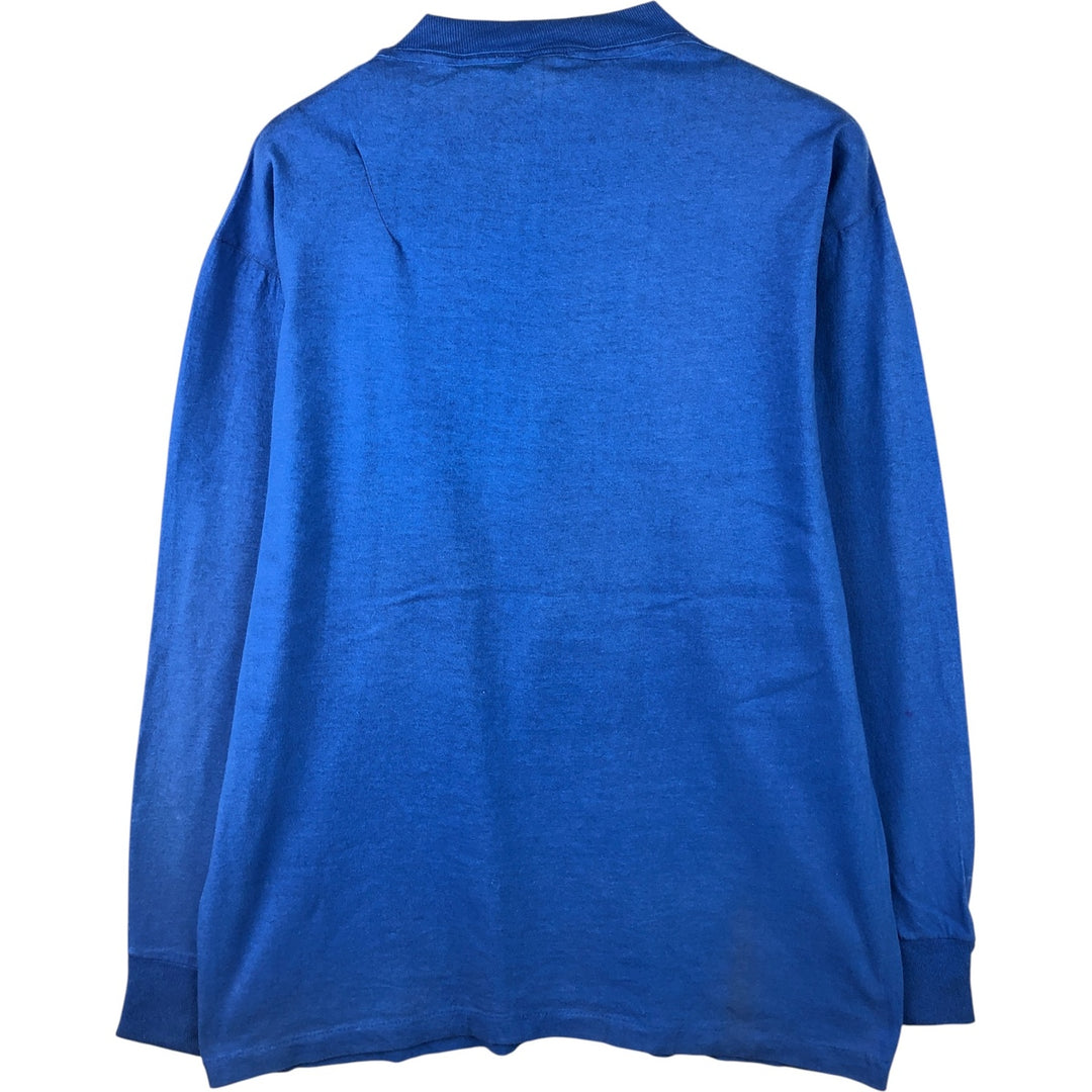 90'S Majestic Long Sleeve T-Shirt, Made in USA, Men's Size XL, Vintage cotton blue type Vintage Second Hand