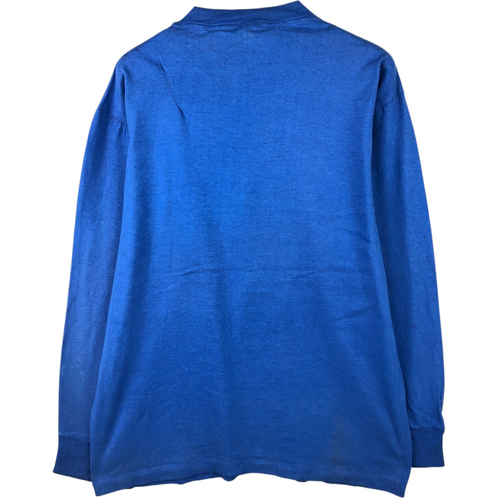 90'S Majestic Long Sleeve T-Shirt, Made in USA, Men's Size XL, Vintage cotton blue type Vintage Second Hand