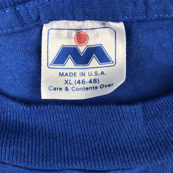 90'S Majestic Long Sleeve T-Shirt, Made in USA, Men's Size XL, Vintage cotton blue type Vintage Second Hand