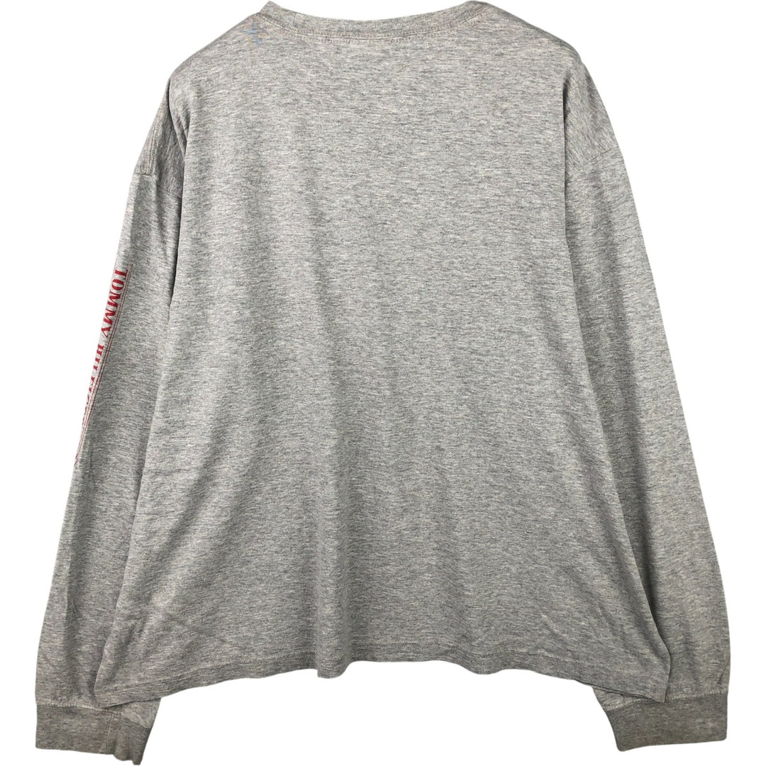 Vintage 90'S Tommy Hilfiger long-sleeved T-shirt, men's size XXL cotton gray type Vintage Second Hand