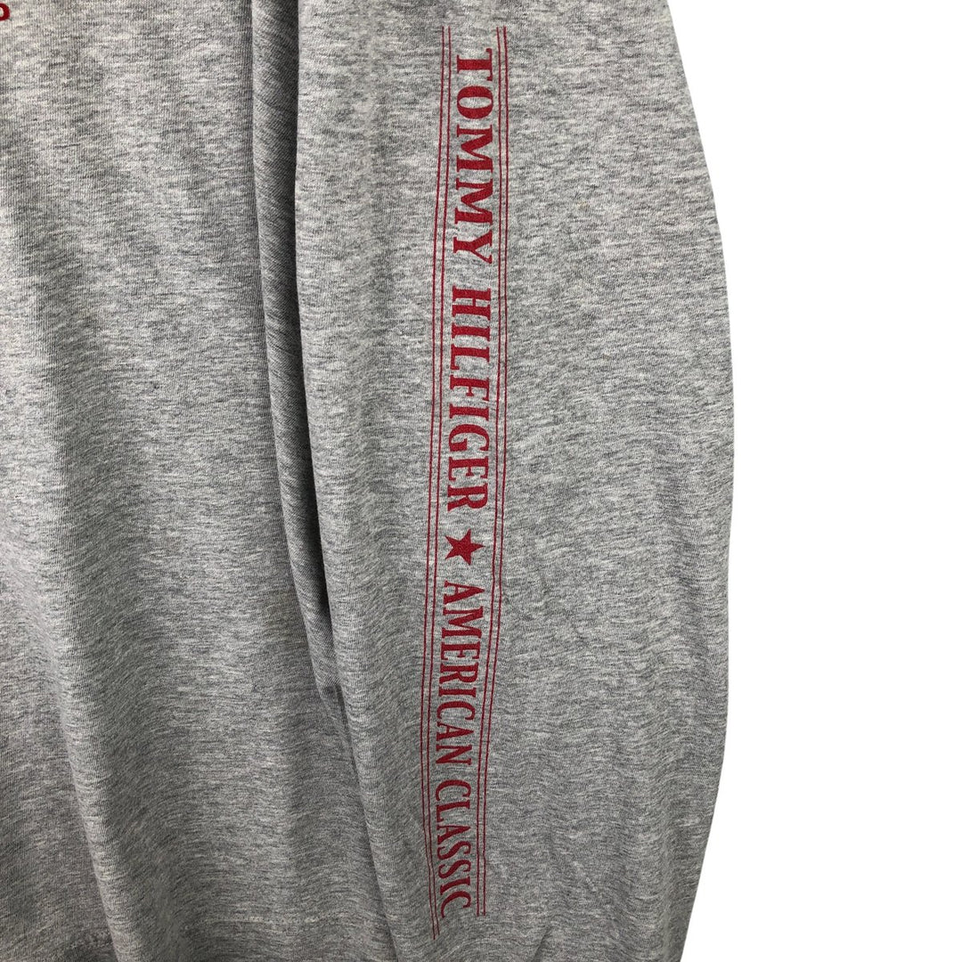 Vintage 90'S Tommy Hilfiger long-sleeved T-shirt, men's size XXL cotton gray type Vintage Second Hand