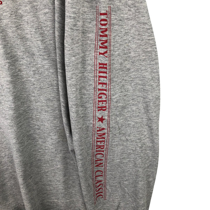 Vintage 90'S Tommy Hilfiger long-sleeved T-shirt, men's size XXL cotton gray type Vintage Second Hand