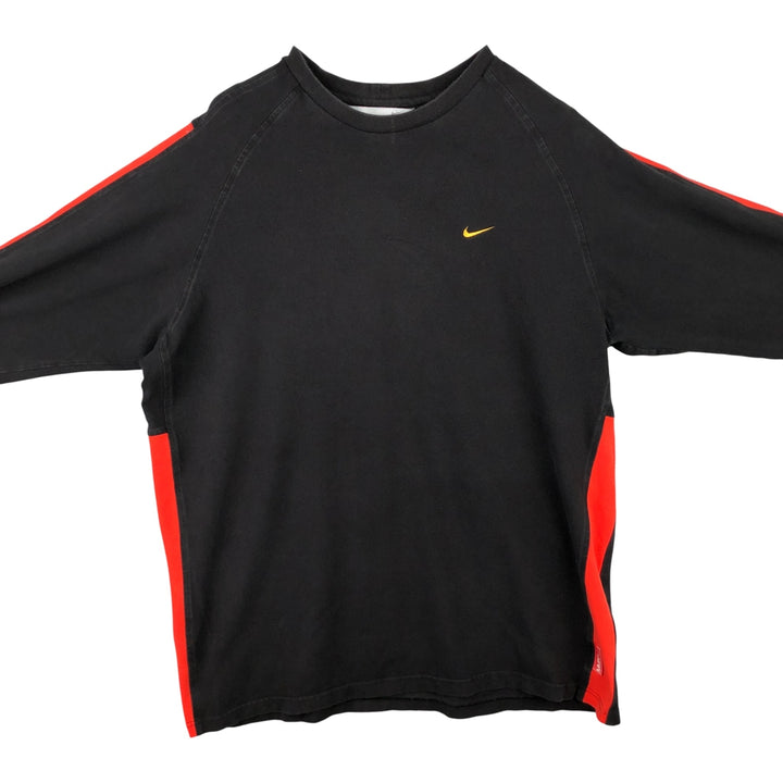 00'S Nike NIKE Long T-shirt Long T Men's XL size cotton black type Vintage Second Hand