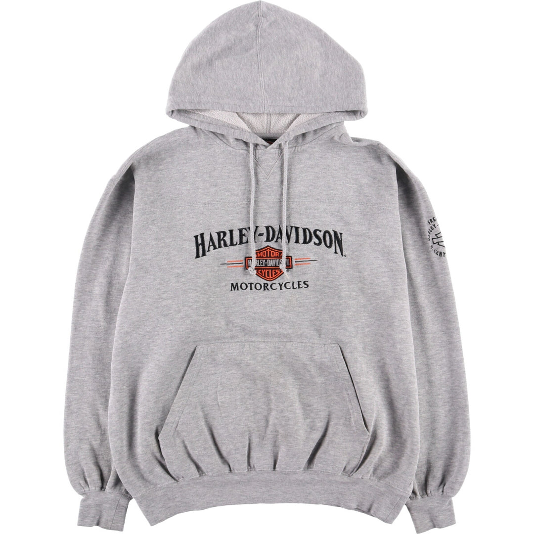 Harley-Davidson Sweatshirt Pullover Hoodie Men's Size L unclear gray type Vintage Second Hand
