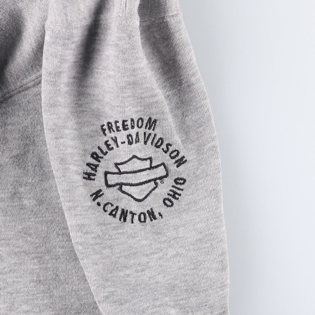 Harley-Davidson Sweatshirt Pullover Hoodie Men's Size L unclear gray type Vintage Second Hand