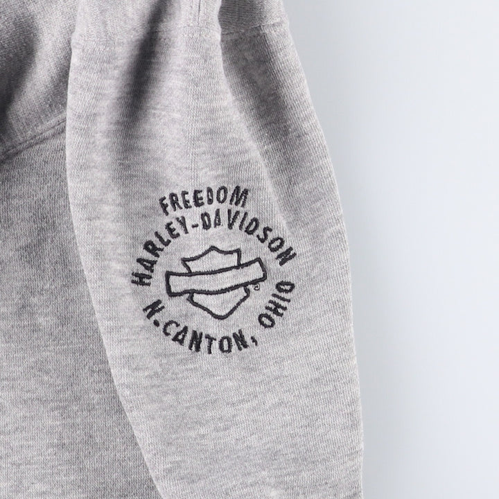 Harley-Davidson Sweatshirt Pullover Hoodie Men's Size L unclear gray type Vintage Second Hand