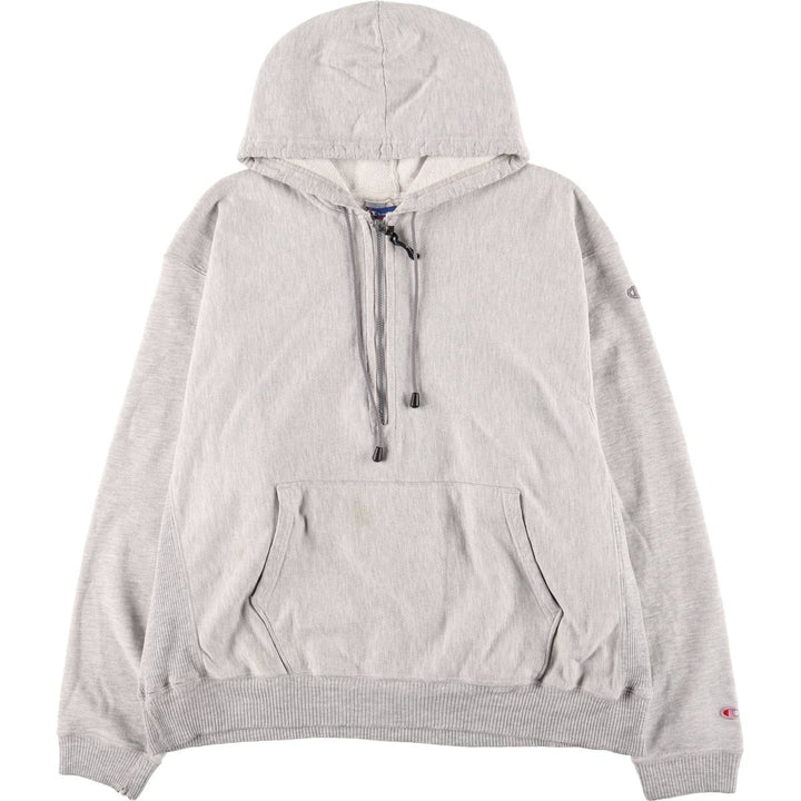 Champion Authentic Athletic Apparel Half-Zip Hoodie, Men's Size XL unclear gray type Vintage Second Hand